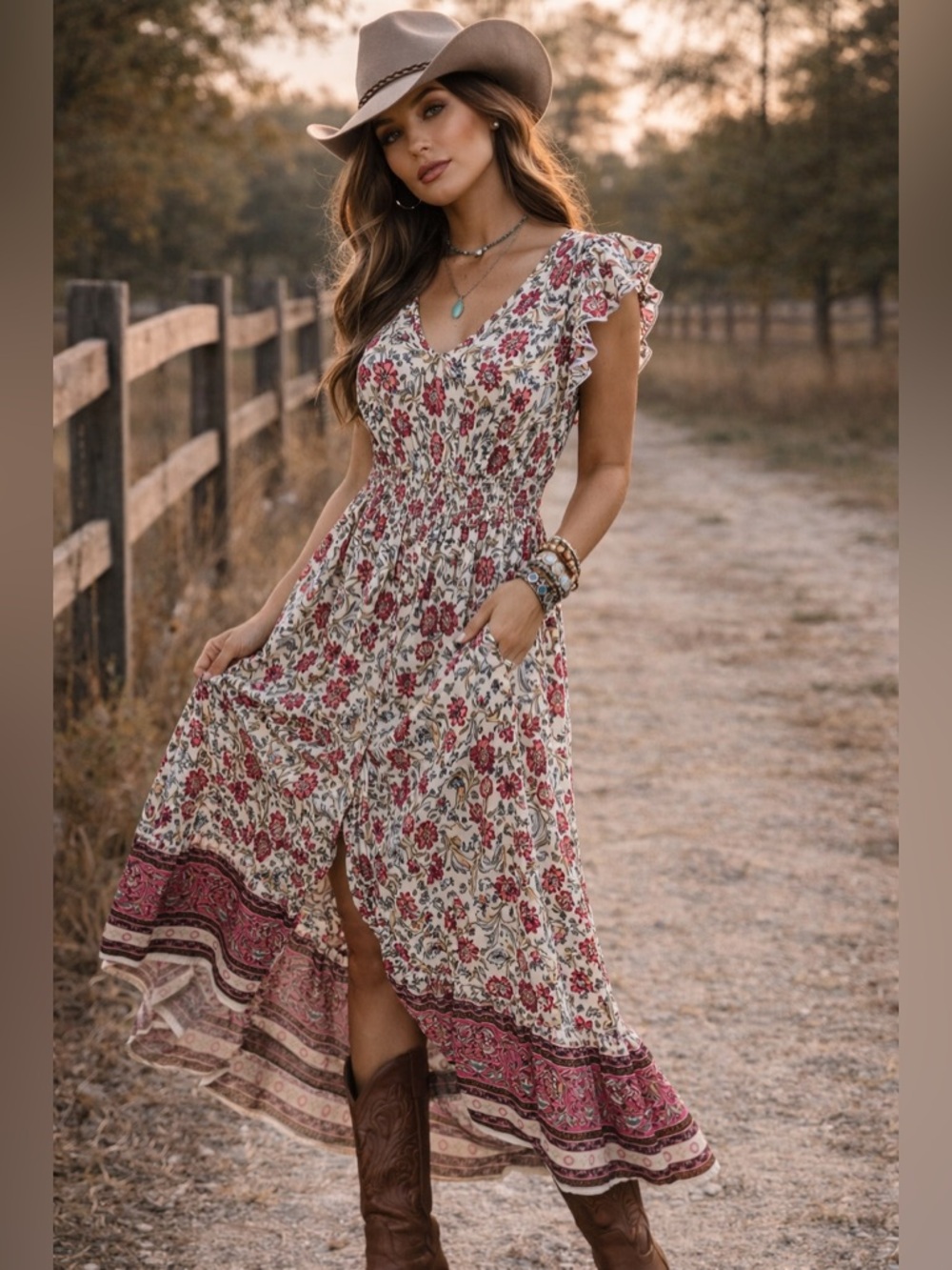 Floral Print Maxi Dress